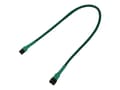 Miniatyrbilde 1 av 4: Nanoxia - Forlengelseskabel for viftestrømforsyning - 3 pin internstr (hunn) til 3 pin internstr (hann) - 30 cm - grønn