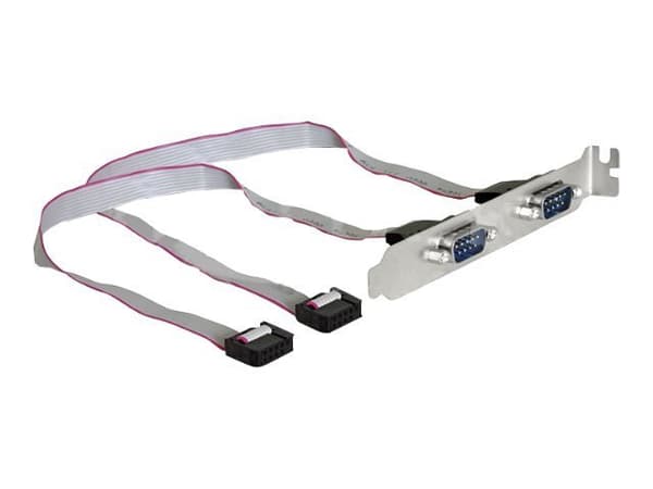 Delock - Serielt panel - 9-pins serieheader (hunn) til DB-9 (hann)