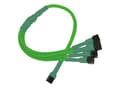Miniatyrbilde 3 av 4: Nanoxia - Viftestrømsplitter - 3 pin internstr (hunn) til 3 pin internstr (hann) - 30 cm - neongrønt