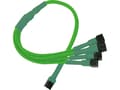 Miniatyrbilde 4 av 4: Nanoxia - Viftestrømsplitter - 3 pin internstr (hunn) til 3 pin internstr (hann) - 30 cm - neongrønt