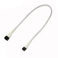 Miniatyrbilde 3 av 4: Nanoxia - Forlengelseskabel for viftestrømforsyning - 3 pin internstr (hunn) til 3 pin internstr (hann) - 30 cm - hvit
