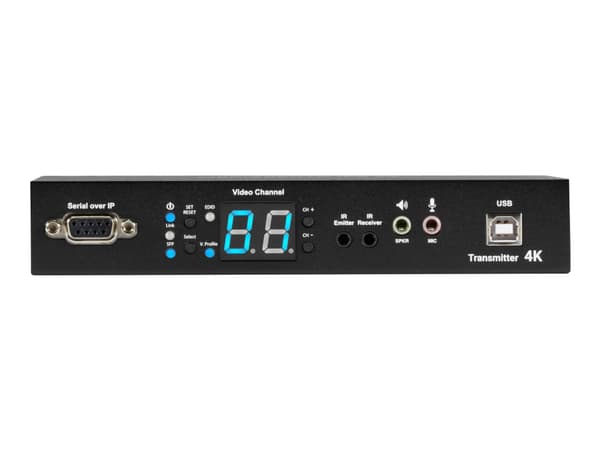 Black Box MediaCento IPX 4K Transmitter - Video/ljud/infraröd/USB/seriell förlängare - sändare - 1GbE, Fibre Channel - USB - fiberoptisk, 1000Base-T