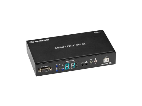 Black Box MediaCento IPX 4K Transmitter - Video/ljud/infraröd/USB/seriell förlängare - sändare - 1GbE, Fibre Channel - USB - fiberoptisk, 1000Base-T