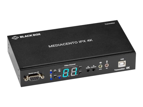 Black Box MediaCento IPX 4K Transmitter - Video/ljud/infraröd/USB/seriell förlängare - sändare - 1GbE, Fibre Channel - USB - fiberoptisk, 1000Base-T