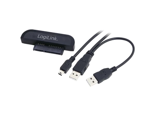 LogiLink USB 2.0/SATA, Sort, MA6116, 170 mm, 188 mm, 50 mm, 120 g