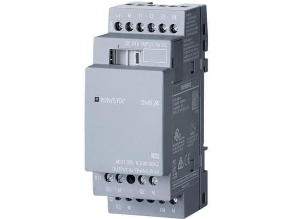Siemens 6ED1055-1CB00-0BA2, Digitalt, Inngang/Utgang, 8 kanaler, 4 kanaler, 4 kanaler, Grå