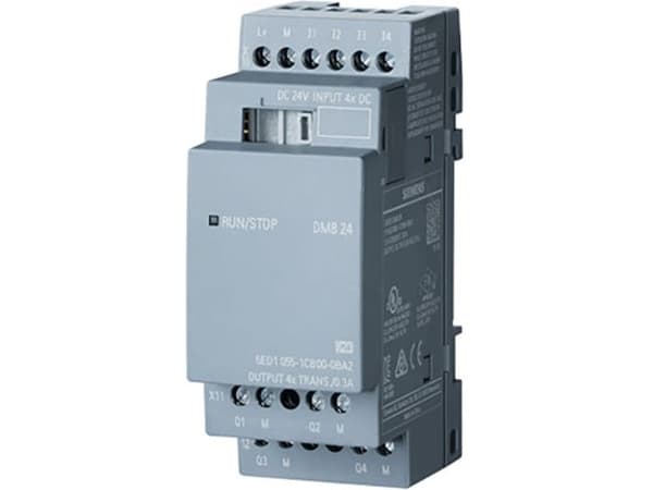 Siemens 6ED1055-1CB00-0BA2, Digitalt, Inngang/Utgang, 8 kanaler, 4 kanaler, 4 kanaler, Grå