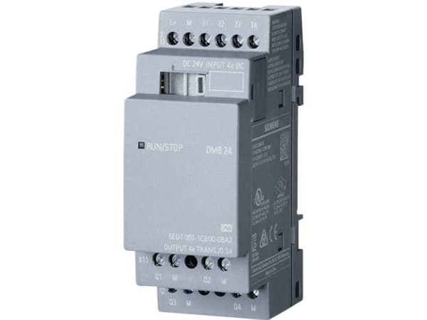 Siemens 6ED1055-1CB00-0BA2, Digitalt, Inngang/Utgang, 8 kanaler, 4 kanaler, 4 kanaler, Grå