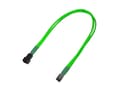 Miniatyrbilde 2 av 3: Nanoxia - Forlengelseskabel for viftestrømforsyning - 3 pin internstr (hunn) til 3 pin internstr (hann) - 30 cm - neongrønt