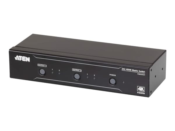 ATEN VanCryst VM0202H 2x2 4K HDMI Matrix - Video/audio switch - stasjonær, rackmonterbar