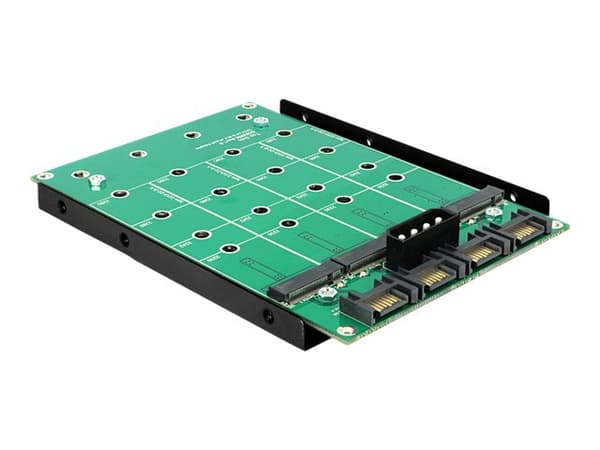 Delock 3,5" Converter 4 x SATA 7 Pins > 4 x M.2 NGFF - Lagringskontroll - 4-kanals - SATA 6Gb/s - SATA 6Gb/s