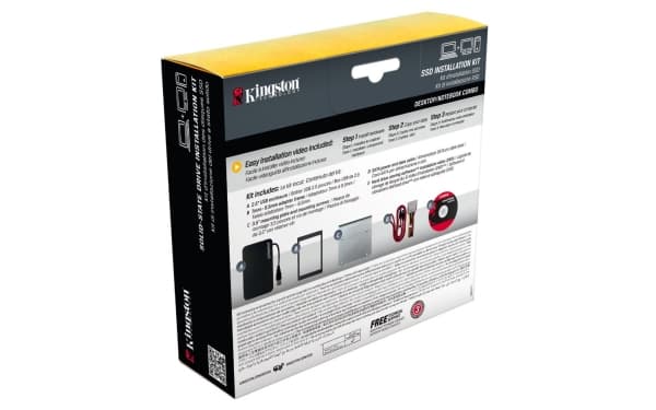Kingston SSD Installation Kit - Förvaringslåda - 2.5" - SATA 3Gb/s - USB 2.0