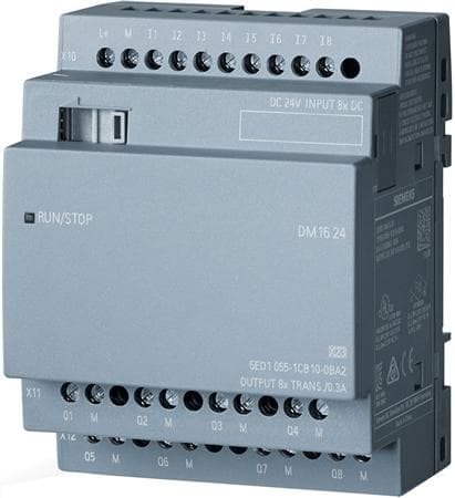 Siemens 6ED1055-1CB10-0BA2, Digitalt, Inngang/Utgang, 8 kanaler, 4 kanaler, 4 kanaler, Systemeffekt