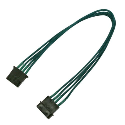 Nanoxia - Strømsplitter - 4-pin intern strøm (hunn) til 4-pin intern strøm (hann) - 30 cm - grønn