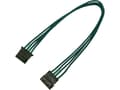 Miniatyrbilde 4 av 4: Nanoxia - Strømsplitter - 4-pin intern strøm (hunn) til 4-pin intern strøm (hann) - 30 cm - grønn