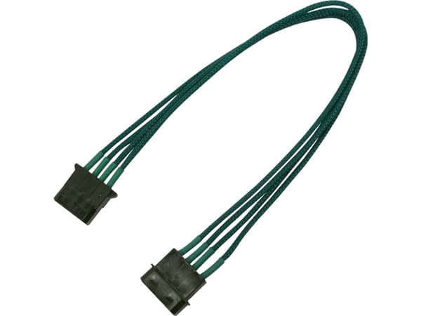 Nanoxia - Strømsplitter - 4-pin intern strøm (hunn) til 4-pin intern strøm (hann) - 30 cm - grønn