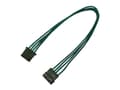 Miniatyrbilde 1 av 4: Nanoxia - Strømsplitter - 4-pin intern strøm (hunn) til 4-pin intern strøm (hann) - 30 cm - grønn