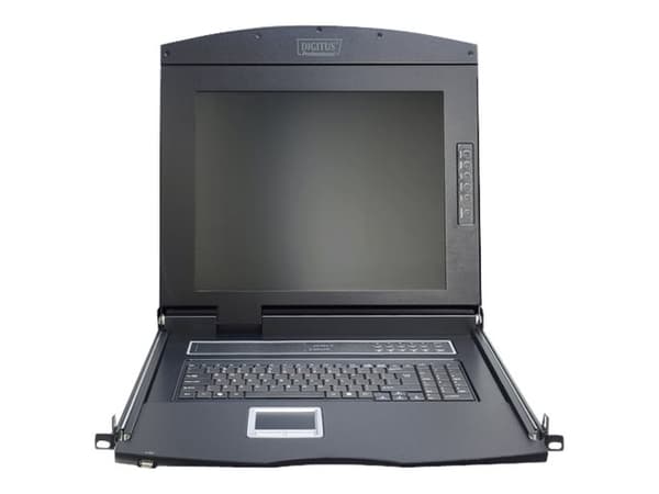 Digitus Professional DS-72210 - KVM-konsoll - 17" - rackversjon - 1280 x 1024 @ 60 Hz - 1000:1 - sortering, RAL 9005 - 1U