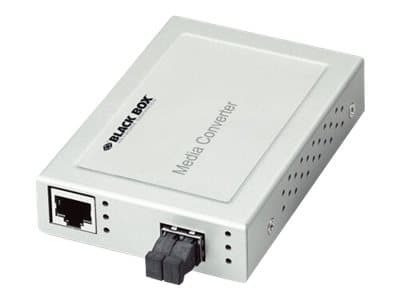Black Box XS 10/100 Mbps Media Converter - Fibermedieomformer - 100Mb LAN - 10Base-T, 100Base-FX, 100Base-TX - RJ-45 / ST flermodus - opp til 2 km -