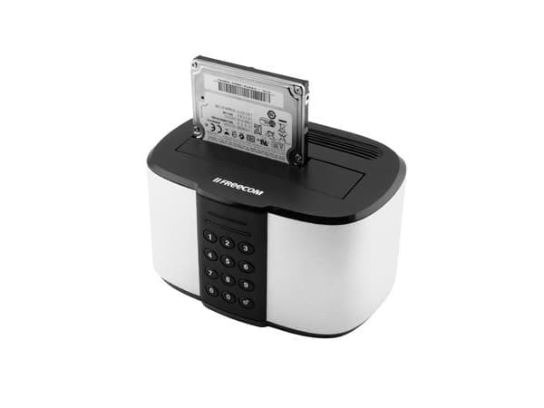Freecom mDock - HDD-dokkestasjon - brønner: 1 - 2.5", 3.5" - USB 3.1 (Gen 1) - svart, sølv