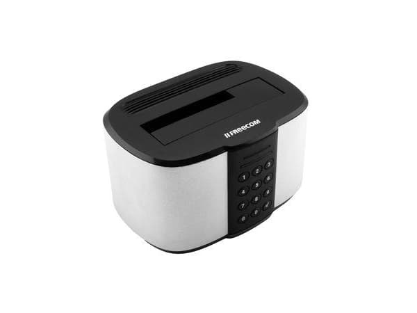Freecom mDock - HDD-dokkestasjon - brønner: 1 - 2.5", 3.5" - USB 3.1 (Gen 1) - svart, sølv