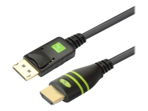 TECHly ICOC DSP-H-020 - Adapterkabel - DisplayPort hann til HDMI hann - 2 m - skjermet - svart