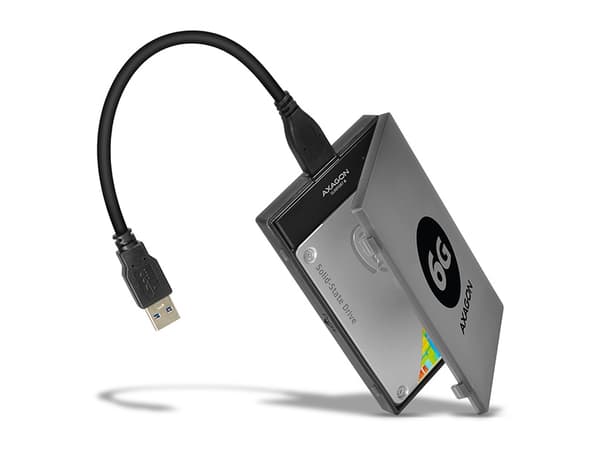 Axagon USB 3.0-brønn - 2,5" HDD SATA (ADSA-1S6) Sort