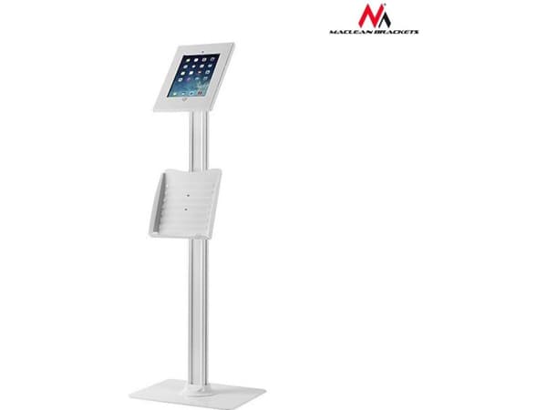 Maclean MC-724 - Ställ - för surfplatta - låsbar - plast, aluminium, stål - vit - golvstående