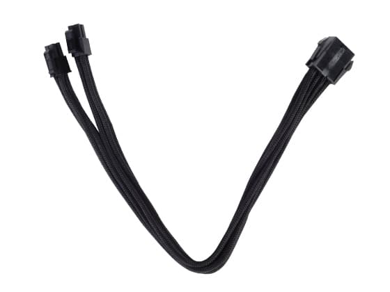 SilverStone PP07 - Strømforlengelseskabel - 8-pins EPS12V (hunn) til 8-pins EPS12V (hann) - 30 cm - svart