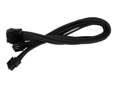 SilverStone PP07 - Strømforlengelseskabel - 8-pins EPS12V (hunn) til 8-pins EPS12V (hann) - 30 cm - svart