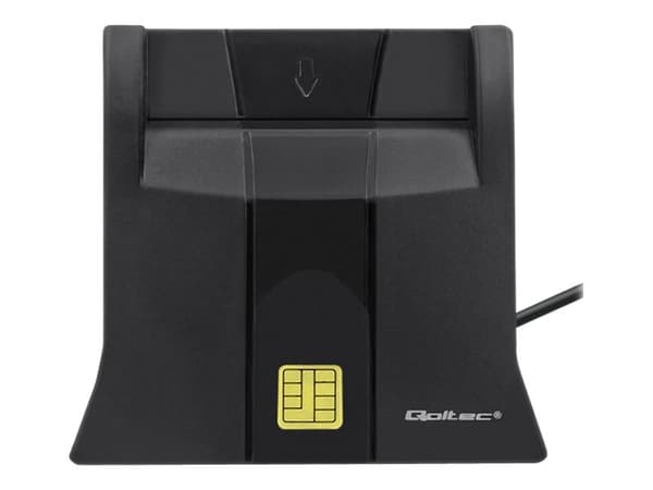 Qoltec 50643 - SMART-kortinlukija - USB 2.0 - musta