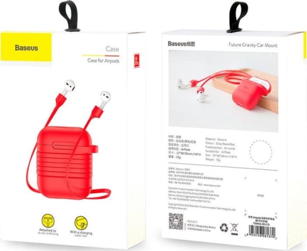 Baseus Baseus case 2in1 strap strap for Apple Airpods case Red universal