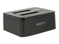 Delock Dual Docking Station SATA HDD > USB 3.0 with Clone Function - Kontrollerkort - 2.5", 3.5" - SATA 6Gb/s - USB 3.0