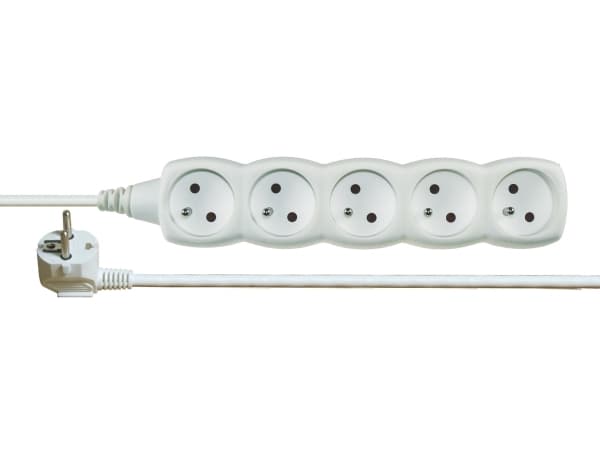 Emos 1902050500, Grunnleggende, Hvit, 5 AC-utganger, 5 m, 250 V, 10 A Hvit