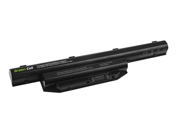 Green Cell - Batteri för bärbar dator - litiumpolymer - 4400 mAh - svart - för Fujitsu LIFEBOOK A514, A544, A555, AH544/G32, E547, E554, E734, E744,