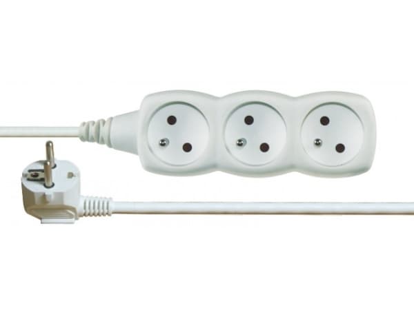 Emos 1902030150, Grunnleggende, Hvit, 3 AC-utganger, 1,5 m, 250 V, 10 A Hvit