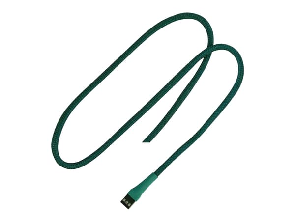 Nanoxia - Tuulettimen virtajatkojohto - 3-pinninen Molex (naaras) - 3-pinninen Molex (uros) - 60 cm - vihreä