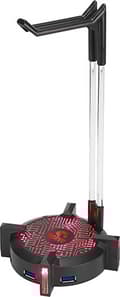 Miniatyrbilde 5 av 5: Marvo Illuminated headphone stand HZ-04, 4x USB 3.0 HUB, black, Marvo