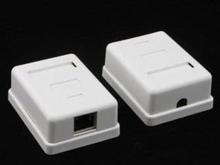 NetRack komplett overflatemontert stikkontakt 1xRJ45 FTP cat5e (NP519)
