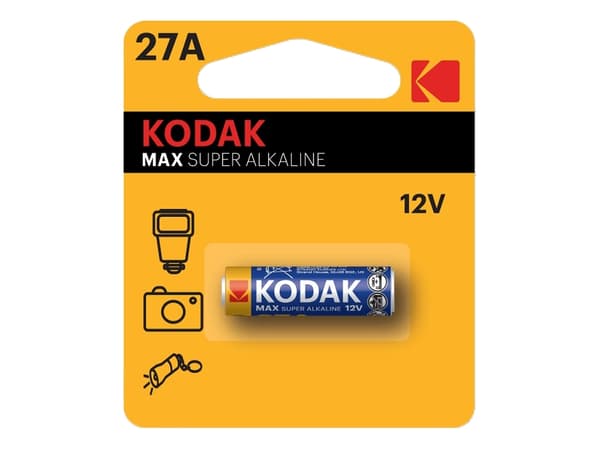 Kodak Ultra 27A, Engangsbatteri, Alkalinsk, 12 V, 1 stykker