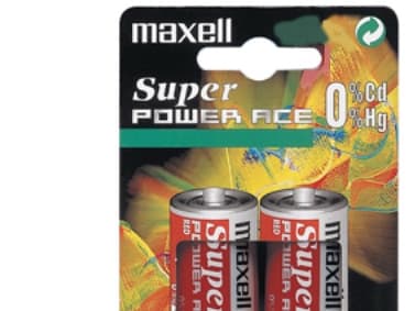 Maxell Super Ace, Engangsbatteri, Sink-Karbon, 1,5 V, 106 g, R20P