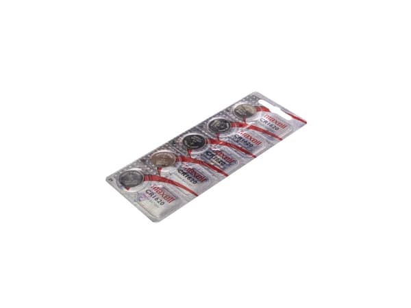 Maxell 18586500, Engangsbatteri, CR1620, Sink-mangandioksid (Zn/MnO2), 3 V, 5 stykker, 80 mAh