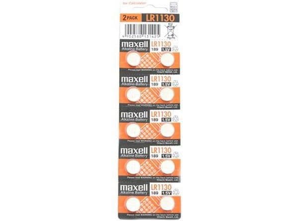 Maxell 11717100, Kertakäyttöinen akku, LR1130, Alkali, 1,5 V, 10 kpl, Hg (elohopea)