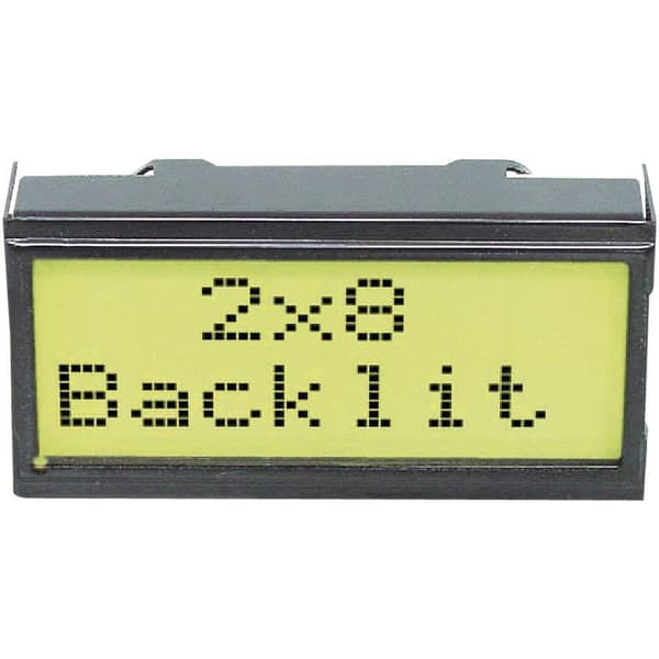 DISPLAY VISIONS LCD-display Svart Gulgrön (B x H x D) 40 x 20 x 10.8 mm EAP082-HNLED