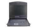 Miniatyrbilde 3 av 5: Digitus Professional DS-72211-2GE - KVM-konsoll med KVM-svitsj - 8 porter - Tysk - 19" - rackversjon - 1366 x 768 @ 60 Hz - 1000:1 - sortering, RAL 9