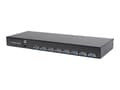 Miniatyrbilde 1 av 5: Digitus Professional DS-72211-2GE - KVM-konsoll med KVM-svitsj - 8 porter - Tysk - 19" - rackversjon - 1366 x 768 @ 60 Hz - 1000:1 - sortering, RAL 9