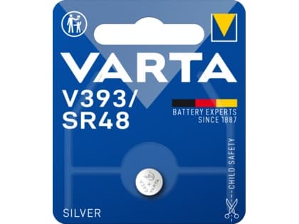 Varta V393, Kertakäyttöinen akku, SR48, Hopea-oksidi (S), 1,55 V, 1 kpl, 75 mAh