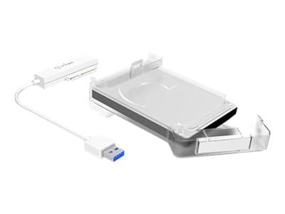 ICY BOX IB-AC703-U3 - Förvaringslåda - 2.5" - SATA 6Gb/s - USB 3.0 - vit