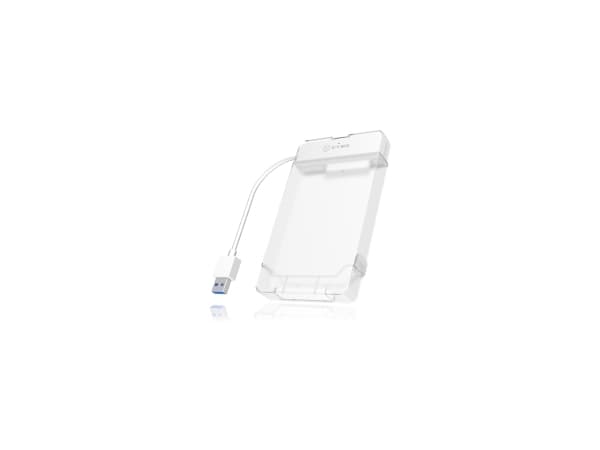 ICY BOX IB-AC703-U3 - Förvaringslåda - 2.5" - SATA 6Gb/s - USB 3.0 - vit