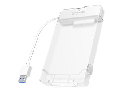 ICY BOX IB-AC703-U3 - Förvaringslåda - 2.5" - SATA 6Gb/s - USB 3.0 - vit